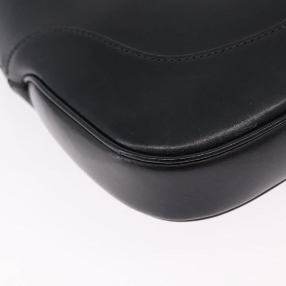 GUCCI Jackie Shoulder Bag Leather Black Silver 001 3306 2684 Auth 196840V
