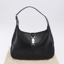 GUCCI Jackie Shoulder Bag Leather Black Silver 001 3306 2684 Auth 196840V-23