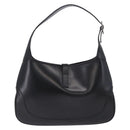 GUCCI Jackie Shoulder Bag Leather Black Silver 001 3306 2684 Auth 196840V-3