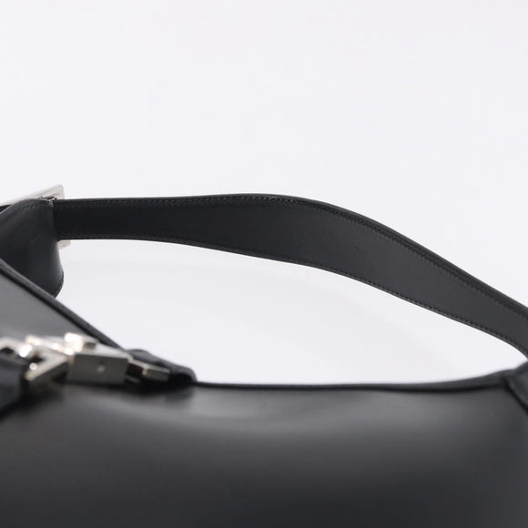 GUCCI Jackie Shoulder Bag Leather Black Silver 001 3306 2684 Auth 196840V