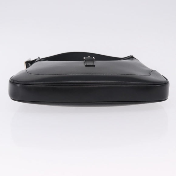 GUCCI Jackie Shoulder Bag Leather Black Silver 001 3306 2684 Auth 196840V