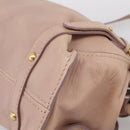 Miu Miu Tote Bag Leather Beige Gold Auth 196841V-11