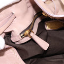 Miu Miu Tote Bag Leather Beige Gold Auth 196841V-19