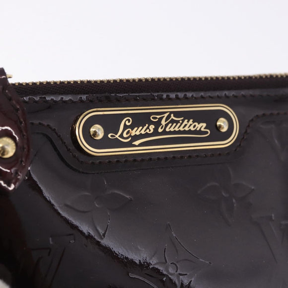 LOUIS VUITTON Monogram Vernis Pochette Cles NM Amarante M93557 Auth 196842A