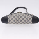 GUCCI GG Supreme Shoulder Bag PVC Navy Gold Auth 196843-7