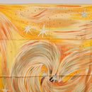 HERMES Carre 90 Scarf ""FEUX DU CIEL"" Silk Yellow Auth 196844M-3
