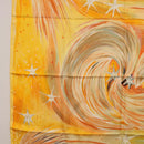 HERMES Carre 90 Scarf ""FEUX DU CIEL"" Silk Yellow Auth 196844M-5