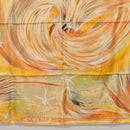 HERMES Carre 90 Scarf ""FEUX DU CIEL"" Silk Yellow Auth 196844M-9