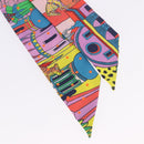 HERMES Twilly Scarf Silk Multicolor Auth 196846-3