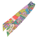 HERMES Twilly Scarf Silk Multicolor Auth 196846-6