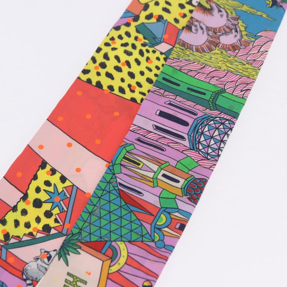 HERMES Twilly Scarf Silk Multicolor Auth 196846