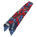 HERMES Twilly Scarf Silk Red Blue Auth 196847M-1