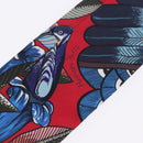 HERMES Twilly Scarf Silk Red Blue Auth 196847M-11