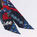 HERMES Twilly Scarf Silk Red Blue Auth 196847M-3
