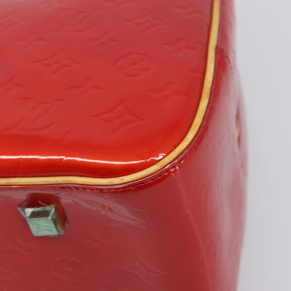 LOUIS VUITTON Monogram Vernis Sutton Hand Bag Red Rouge M91080 LV Auth 196857