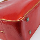 LOUIS VUITTON Monogram Vernis Sutton Hand Bag Red Rouge M91080 LV Auth 196857-18