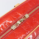 LOUIS VUITTON Monogram Vernis Sutton Hand Bag Red Rouge M91080 LV Auth 196857-19
