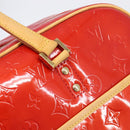 LOUIS VUITTON Monogram Vernis Sutton Hand Bag Red Rouge M91080 LV Auth 196857-8