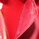 LOUIS VUITTON Monogram Vernis Sutton Hand Bag Red Rouge M91080 LV Auth 196857-11