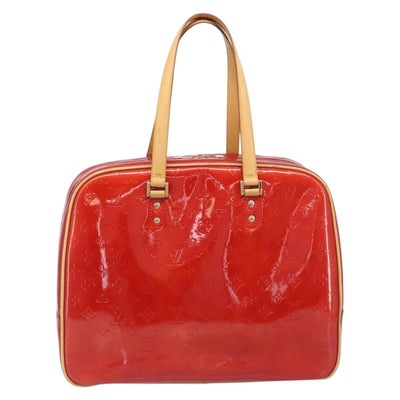LOUIS VUITTON Monogram Vernis Sutton Hand Bag Red Rouge M91080 LV Auth 196857 - 0