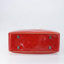 LOUIS VUITTON Monogram Vernis Sutton Hand Bag Red Rouge M91080 LV Auth 196857-5