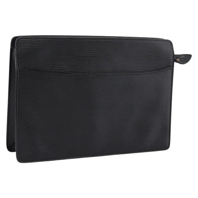 LOUIS VUITTON Epi Pochette Homme Clutch Bag Black M52522 LV Auth 196858