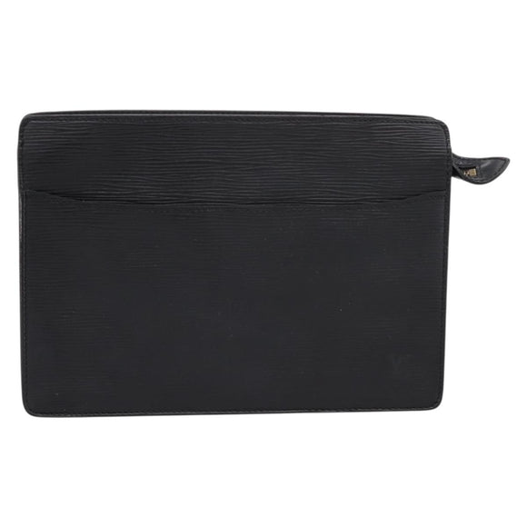 LOUIS VUITTON Epi Pochette Homme Clutch Bag Black M52522 LV Auth 196858