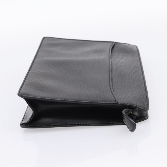 LOUIS VUITTON Epi Pochette Homme Clutch Bag Black M52522 LV Auth 196858