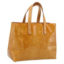 LOUIS VUITTON Monogram Vernis Reade PM Hand Bag Beige M91144 LV Auth 196860-1