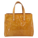 LOUIS VUITTON Monogram Vernis Reade PM Hand Bag Beige M91144 LV Auth 196860-2