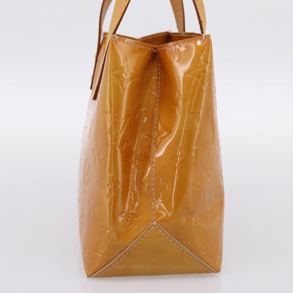 LOUIS VUITTON Monogram Vernis Reade PM Hand Bag Beige M91144 LV Auth 196860