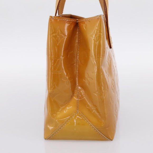 LOUIS VUITTON Monogram Vernis Reade PM Hand Bag Beige M91144 LV Auth 196860
