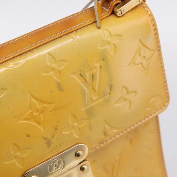 LOUIS VUITTON Monogram Vernis Spring Street Hand Bag Gris M91029 LV Auth 196862