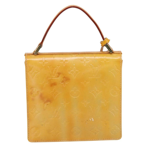 LOUIS VUITTON Monogram Vernis Spring Street Hand Bag Gris M91029 LV Auth 196862