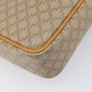 CELINE Macadam Canvas Shoulder Bag PVC Beige Gold Auth 196864-16