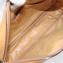 CELINE Macadam Canvas Shoulder Bag PVC Beige Gold Auth 196864-11