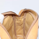 CELINE Macadam Canvas Shoulder Bag PVC Beige Gold Auth 196864-19