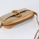 CELINE Macadam Canvas Shoulder Bag PVC Beige Gold Auth 196864-6
