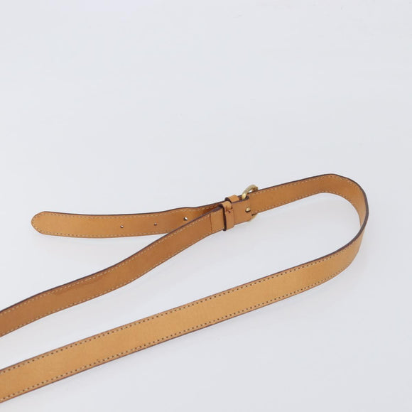 CELINE Macadam Canvas Shoulder Bag PVC Beige Gold Auth 196864