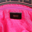 FENDI Zucca Canvas Tote Bag PVC Brown Black Auth 196868-18