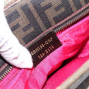 FENDI Zucca Canvas Tote Bag PVC Brown Black Auth 196868-12