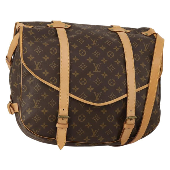LOUIS VUITTON Monogram Saumur 43 Shoulder Bag M42252 LV Auth 196870SAV