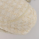 CHANEL Hand Bag Tweed White Silver CC Auth 196872-10