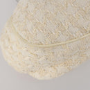 CHANEL Hand Bag Tweed White Silver CC Auth 196872-11
