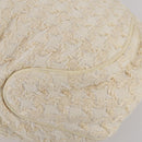 CHANEL Hand Bag Tweed White Silver CC Auth 196872-12