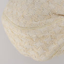 CHANEL Hand Bag Tweed White Silver CC Auth 196872-13