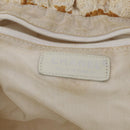 CHANEL Hand Bag Tweed White Silver CC Auth 196872-18