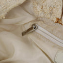 CHANEL Hand Bag Tweed White Silver CC Auth 196872-19