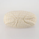 CHANEL Hand Bag Tweed White Silver CC Auth 196872-9