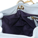 Miu Miu Hand Bag Leather 2way Gray Gold Auth 196873A-32